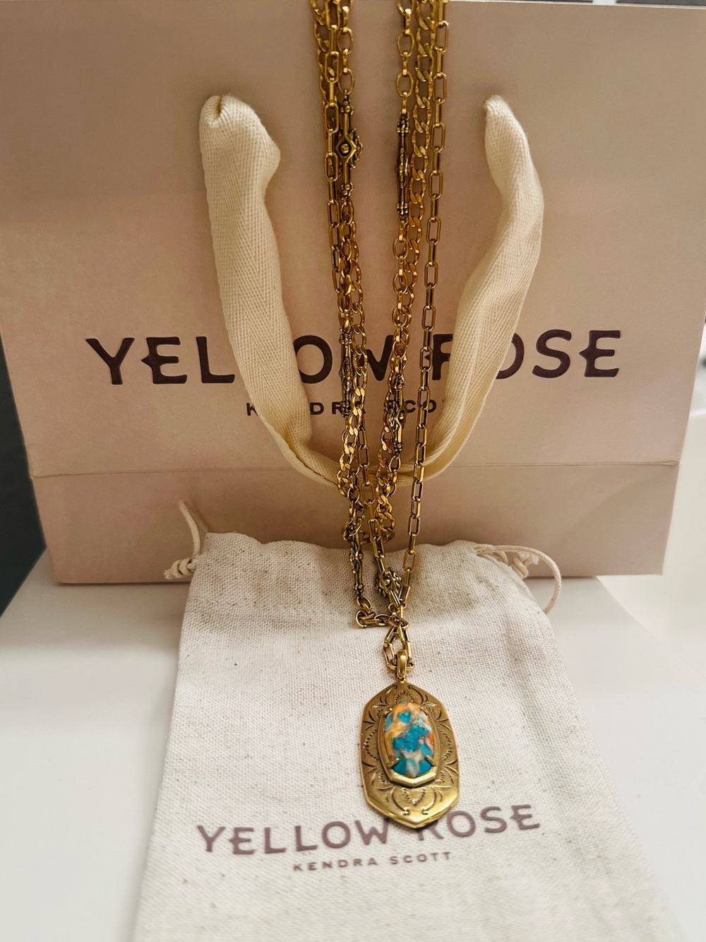 Kendra Scott Keziah Vintage Gold Multi Strand Necklace
